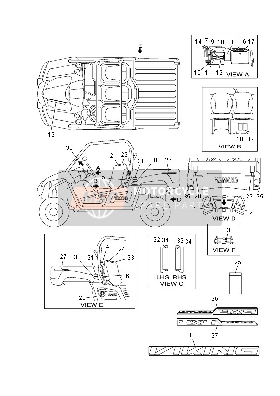 1XDF163G1000, Emblem 1, Yamaha, 1