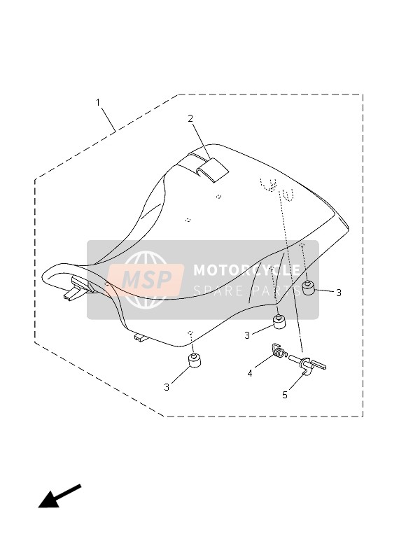 Yamaha YFM350FWA GRIZZLY 4x4 2015 Posto A Sedere per un 2015 Yamaha YFM350FWA GRIZZLY 4x4