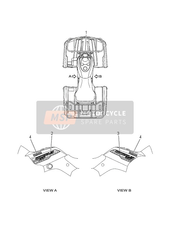 Yamaha YFM350FWA GRIZZLY 4x4 2015 Gráficos para un 2015 Yamaha YFM350FWA GRIZZLY 4x4