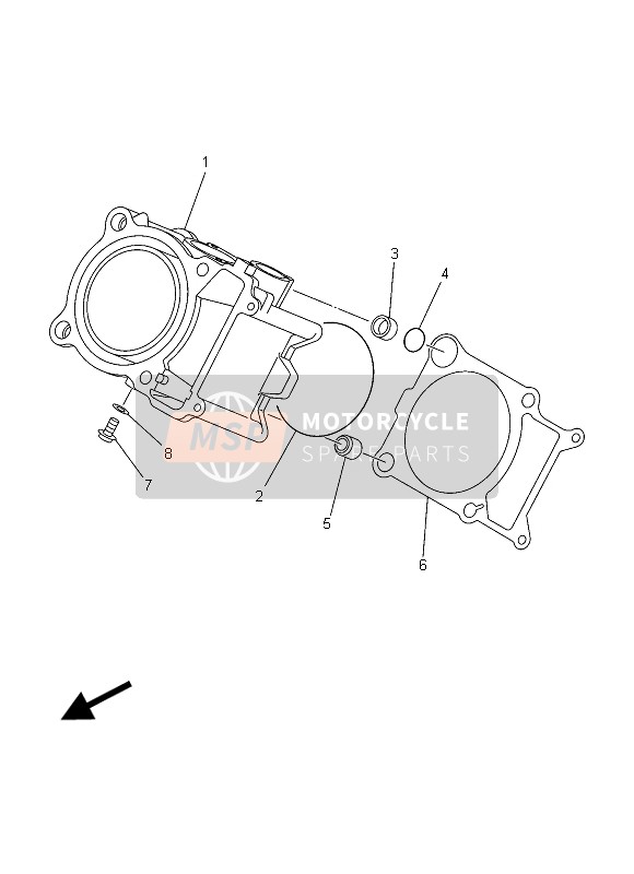 Yamaha YFM450FWAD IRS GRIZZLY 4x4 2015 Cylinder for a 2015 Yamaha YFM450FWAD IRS GRIZZLY 4x4