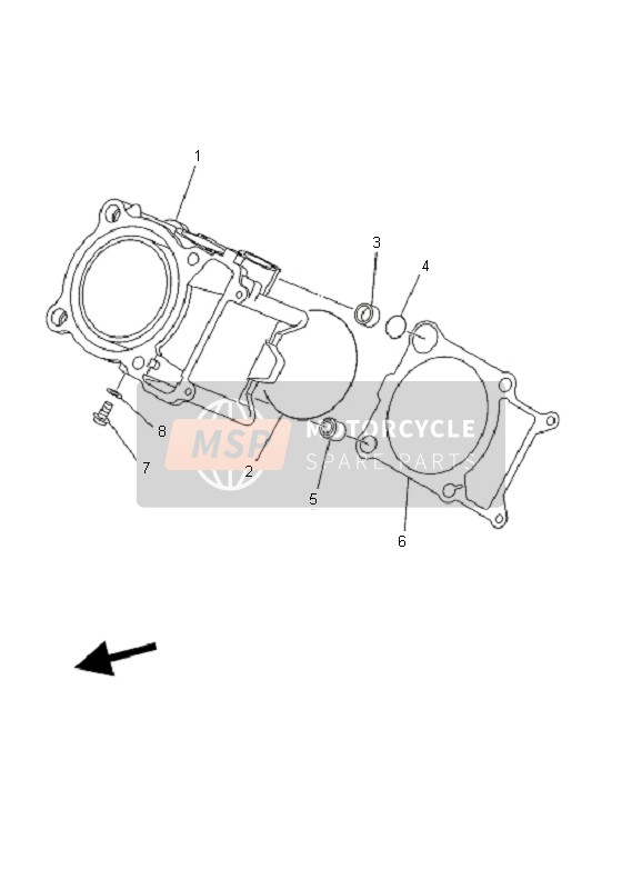 5GH113100000, Zylinder, Yamaha, 0