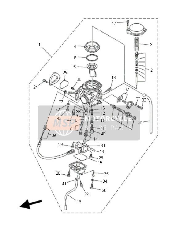 3G21423126A0, Hauptduse, Yamaha, 0