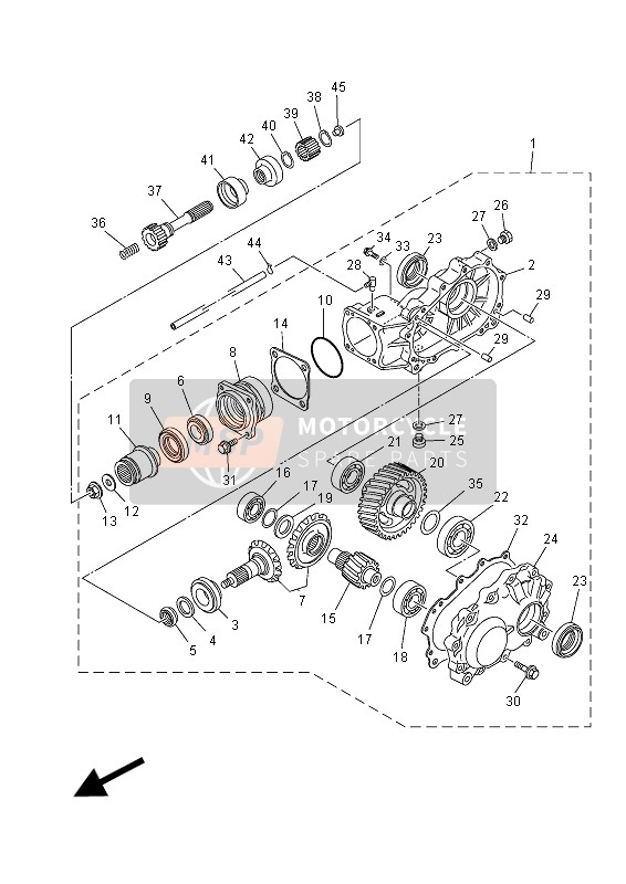 Yamaha YFM550FWAD GRIZZLY 2015 Arbre de transmission pour un 2015 Yamaha YFM550FWAD GRIZZLY