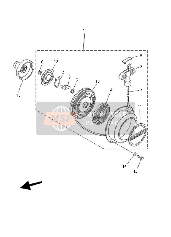 5GH157102100, Starter Assy, Yamaha, 0