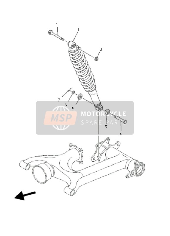 Yamaha YFM400FW KODIAK MANUAL 2002 Rear Suspension for a 2002 Yamaha YFM400FW KODIAK MANUAL