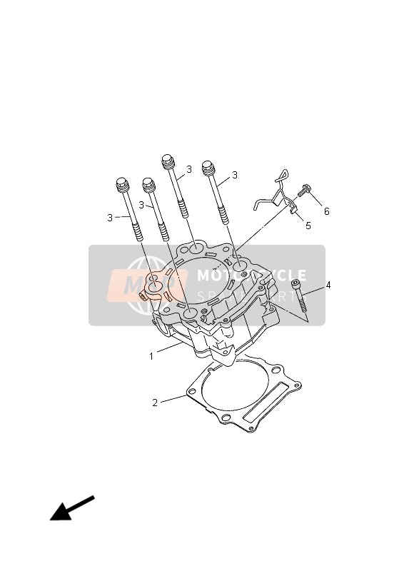 Yamaha YFM700R 2015 Cylinder for a 2015 Yamaha YFM700R