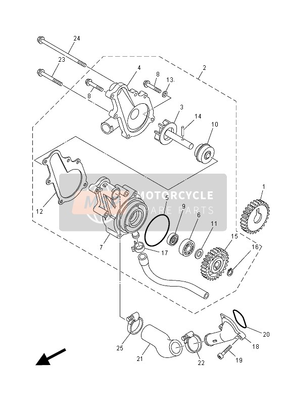 Yamaha YFM700R 2015 Water Pump for a 2015 Yamaha YFM700R