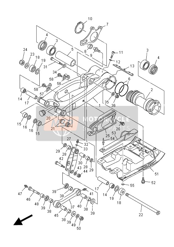 Yamaha YFM700R 2015 Rear Arm for a 2015 Yamaha YFM700R