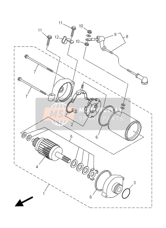 Yamaha YFM700R 2015 Starting Motor 4 for a 2015 Yamaha YFM700R