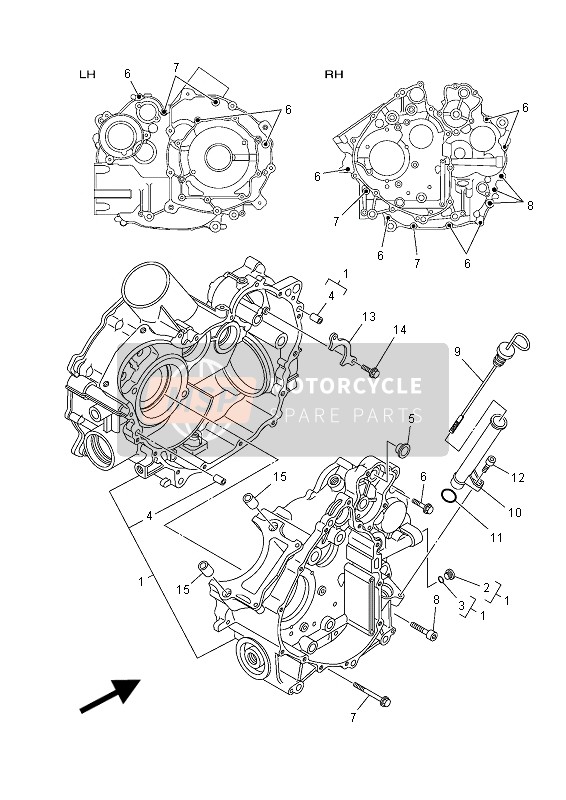 Yamaha YXC700E VIKING VI EPS 2015 Crankcase for a 2015 Yamaha YXC700E VIKING VI EPS