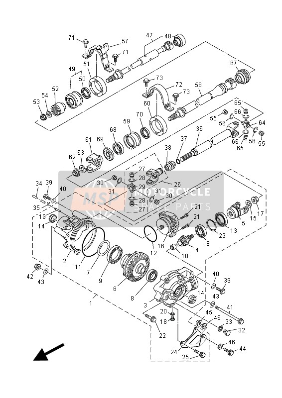 Yamaha YXC700E VIKING VI EPS 2015 Front Differential for a 2015 Yamaha YXC700E VIKING VI EPS