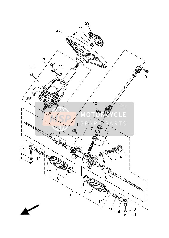 Yamaha YXC700E VIKING VI EPS 2015 Direccion para un 2015 Yamaha YXC700E VIKING VI EPS