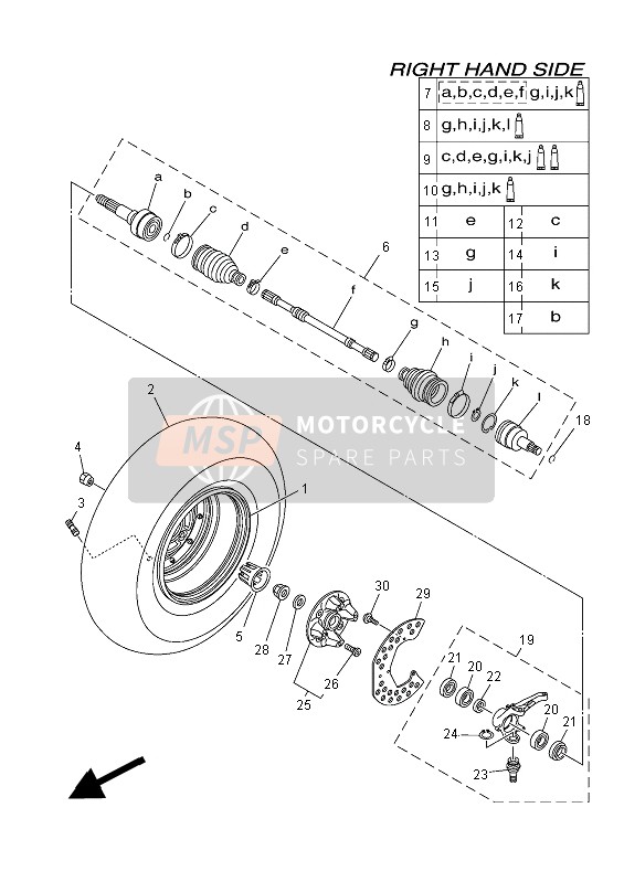 Yamaha YXC700E VIKING VI EPS 2015 Front Wheel 2 for a 2015 Yamaha YXC700E VIKING VI EPS