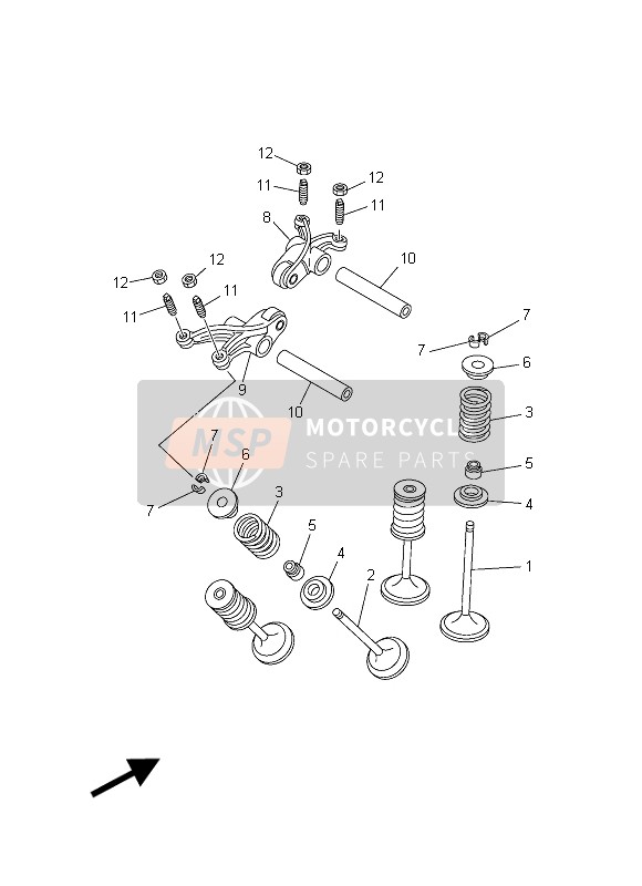 Yamaha YXM700ES VIKING 2015 Válvula para un 2015 Yamaha YXM700ES VIKING