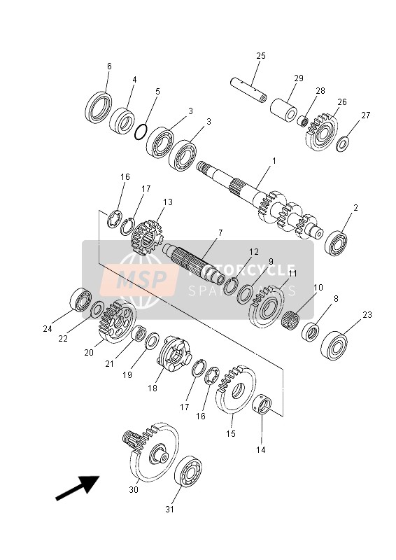 Yamaha YXM700E YAMAHA BLACK 2015 Transmisión para un 2015 Yamaha YXM700E YAMAHA BLACK