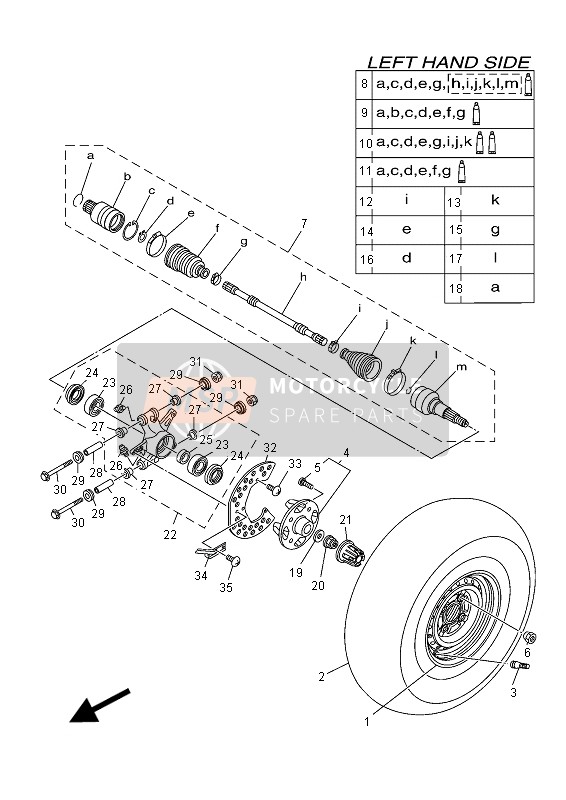 Roue arrière