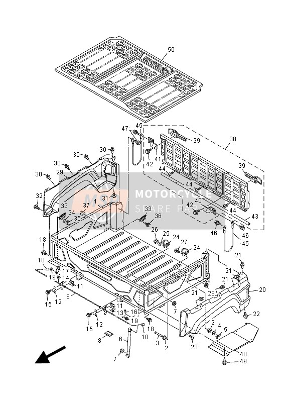 1XDK81940000, Panel, Rear Fender, Yamaha, 1