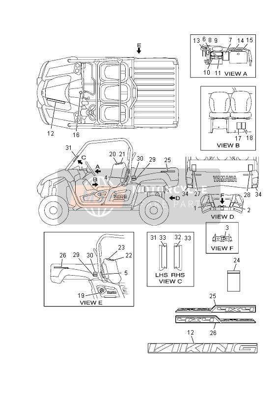 1XDK84830000, Label Warning, Yamaha, 0