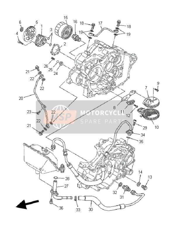 Yamaha YFM660R 2002 Pompa dell'olio per un 2002 Yamaha YFM660R