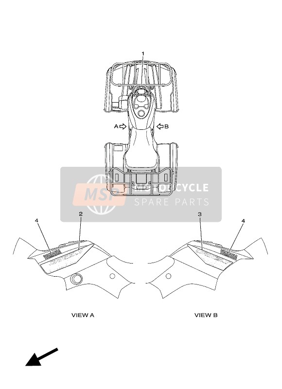 Yamaha YFM350FWA GRIZZLY 4x4 2016 Gráficos para un 2016 Yamaha YFM350FWA GRIZZLY 4x4