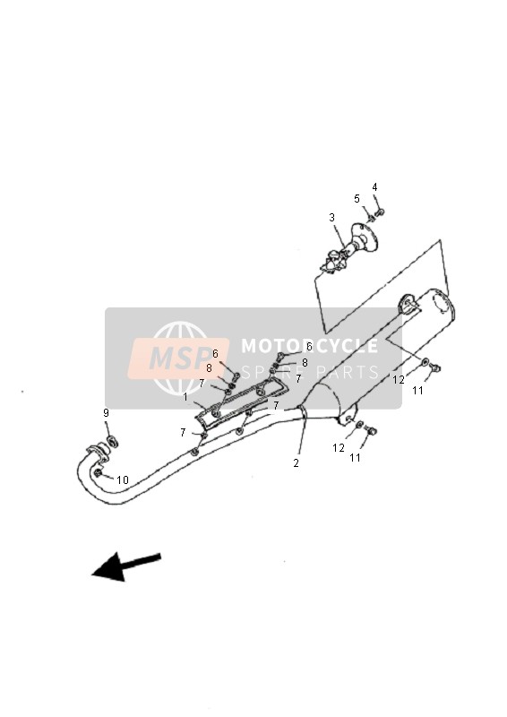 3FA146280000, Protector, Uitlaat, Yamaha, 0