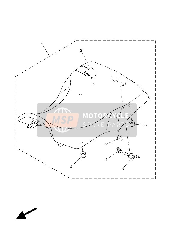 Yamaha YFM450FWAD IRS GRIZZLY 4x4 2016 Asiento para un 2016 Yamaha YFM450FWAD IRS GRIZZLY 4x4