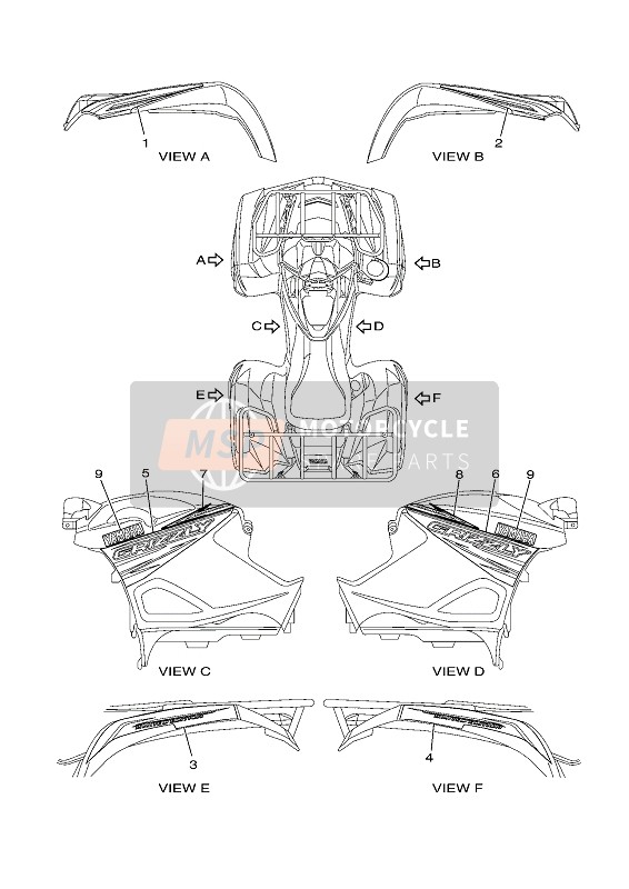 Yamaha YFM700FWAD GRIZZLY EPS LE 2016 Gráficos para un 2016 Yamaha YFM700FWAD GRIZZLY EPS LE