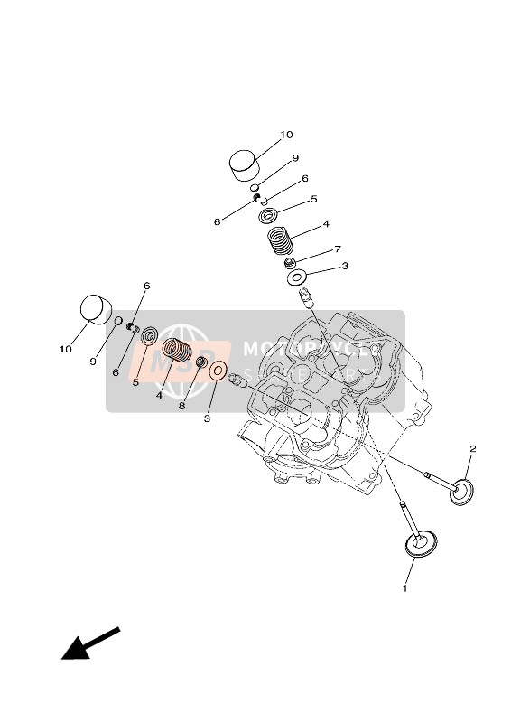 Yamaha YFM700FWAD GRIZZLY EPS SE 2016 Soupape pour un 2016 Yamaha YFM700FWAD GRIZZLY EPS SE