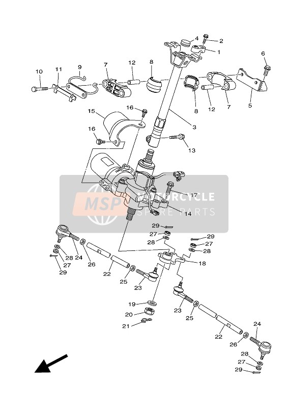 Yamaha YFM700FWAD GRIZZLY EPS SE 2016 Steering for a 2016 Yamaha YFM700FWAD GRIZZLY EPS SE