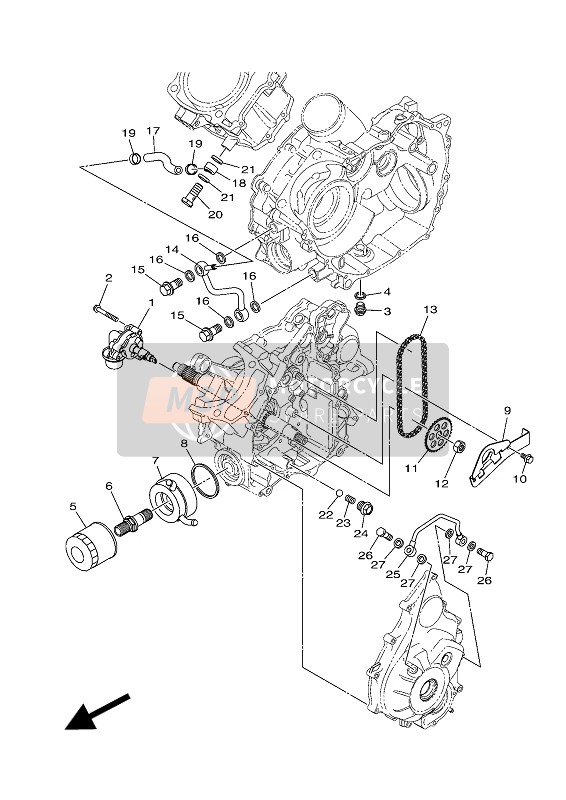 Yamaha YFM700FWA GRIZZLY 4x4 2016 Oil Pump for a 2016 Yamaha YFM700FWA GRIZZLY 4x4