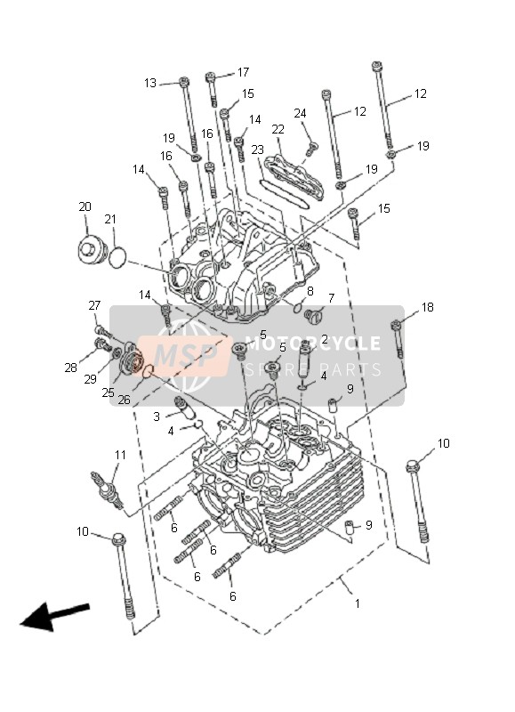 901050964800, Bolt, Washer Based, Yamaha, 3