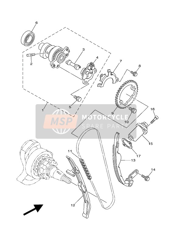 Yamaha YXC700E 2016 NOCKENWELLE & STEUERKETTE für ein 2016 Yamaha YXC700E