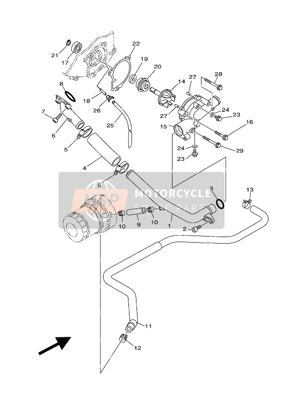 Yamaha YXC700E 2016 Pompe à eau pour un 2016 Yamaha YXC700E