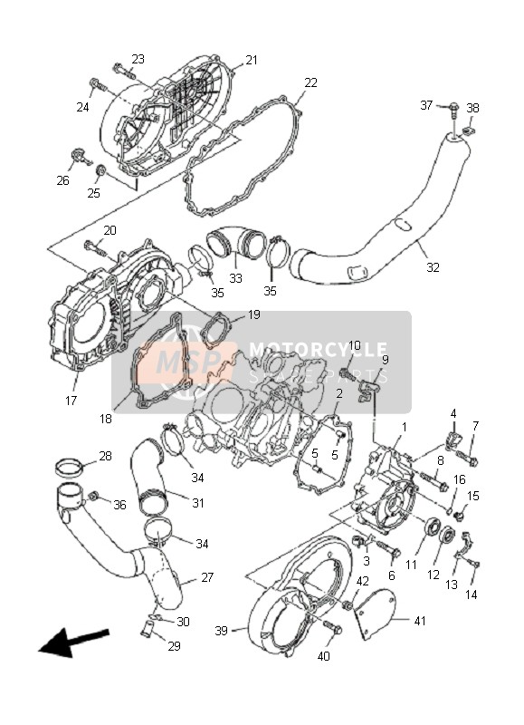 5KM154940000, Seal, Beschermer, Yamaha, 0