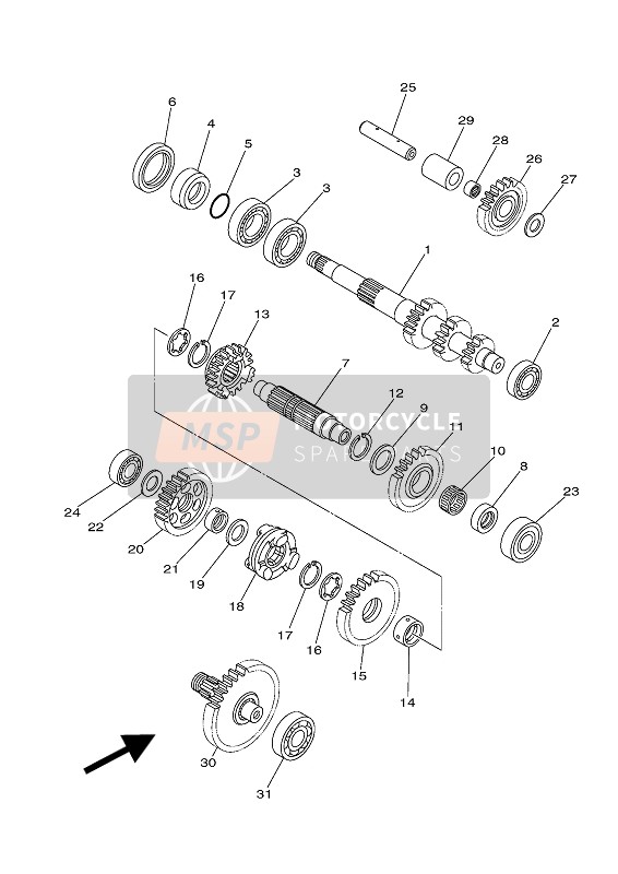 Yamaha YXC700E 2016 Transmisión para un 2016 Yamaha YXC700E