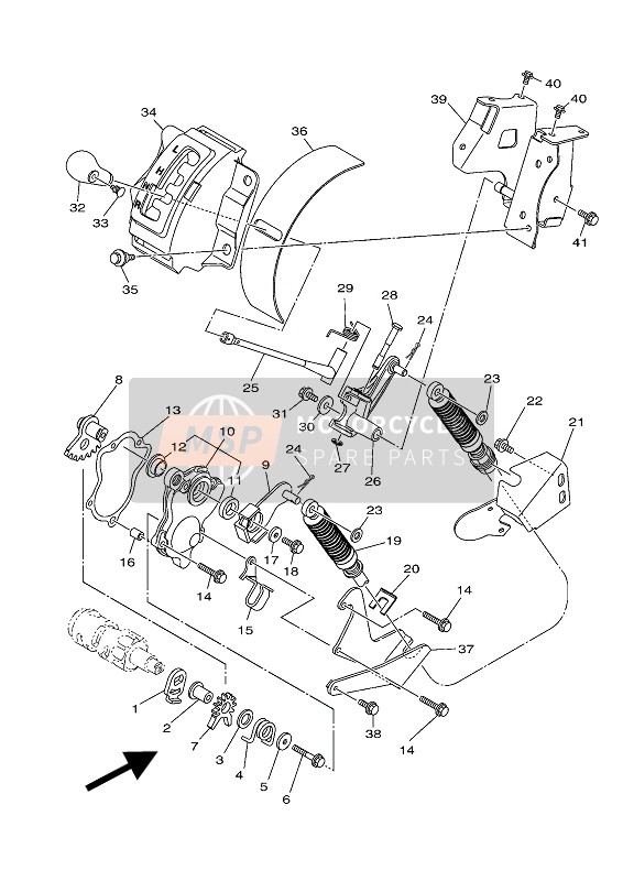 Yamaha YXC700E 2016 Shift Shaft for a 2016 Yamaha YXC700E