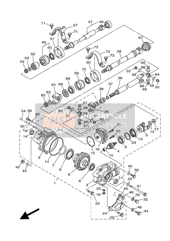 Yamaha YXC700E 2016 Front Differential for a 2016 Yamaha YXC700E