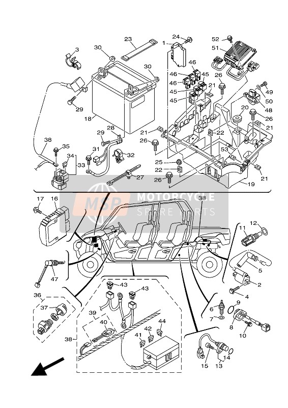 B85825900000, Kabelbaum Kompl., Yamaha, 0