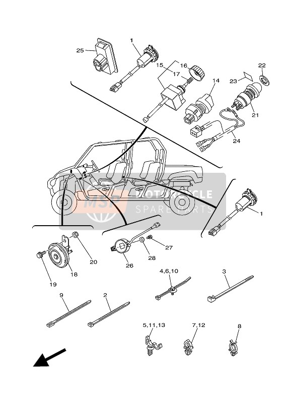 1XD872880000, Spring, Yamaha, 1