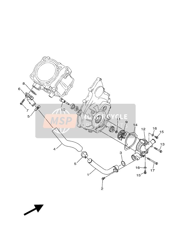 2MBE13870000, Collier,  De Durite, Yamaha, 1