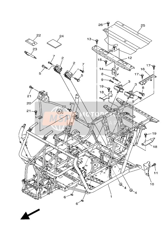 Yamaha YXE700E 2016 Frame for a 2016 Yamaha YXE700E