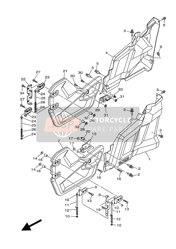 901110608600, Boulon, Yamaha, 4