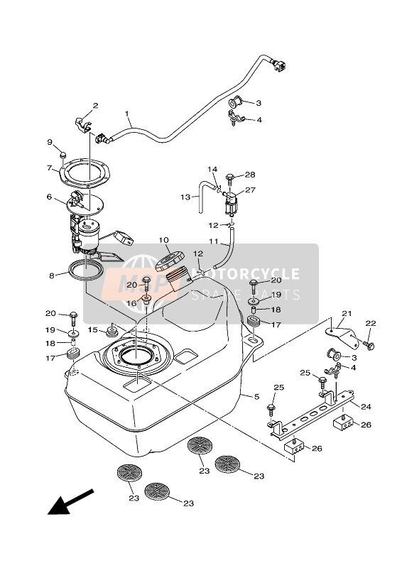 2MB139710100, Pipe, Fuel 1, Yamaha, 0