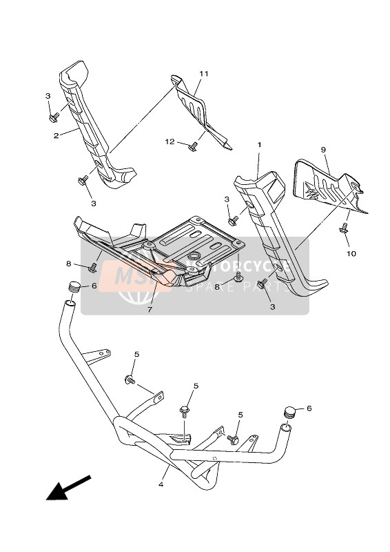 2MBF845N0000, Bar,  Carry Front, Yamaha, 0