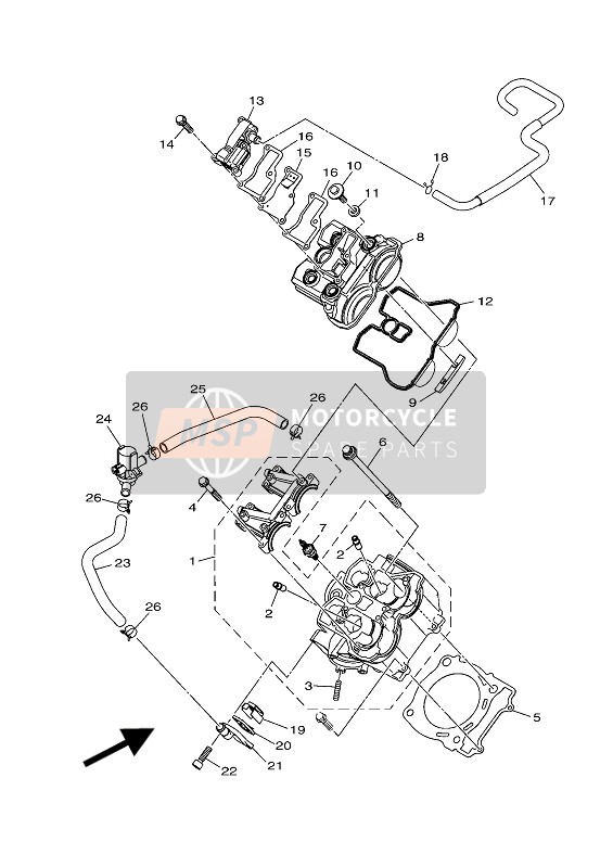 Yamaha YXE700ES 2016 Cilinderkop voor een 2016 Yamaha YXE700ES