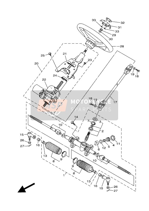 Yamaha YXE700ES 2016 Steering for a 2016 Yamaha YXE700ES