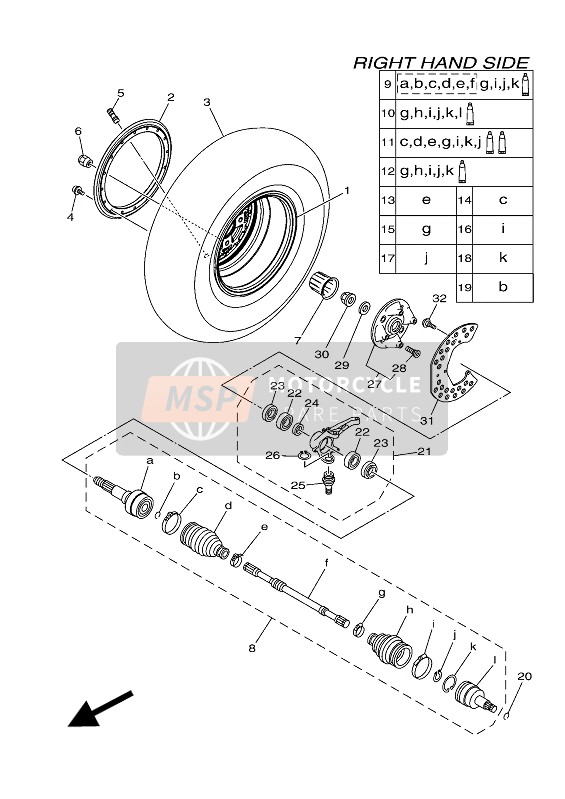 1XDF35020000, Gruppo Asse Sterzo, Yamaha, 1