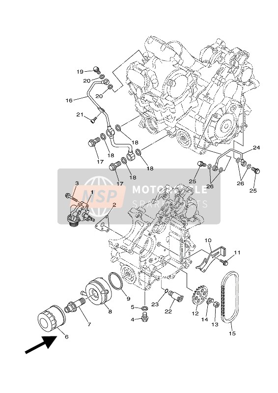 Yamaha YXM700E 2016 Oil Pump for a 2016 Yamaha YXM700E