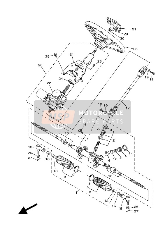 Yamaha YXM700E 2016 LENKUNG für ein 2016 Yamaha YXM700E