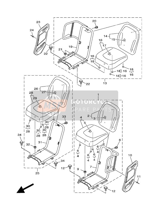 Yamaha YXM700E 2016 Seat for a 2016 Yamaha YXM700E